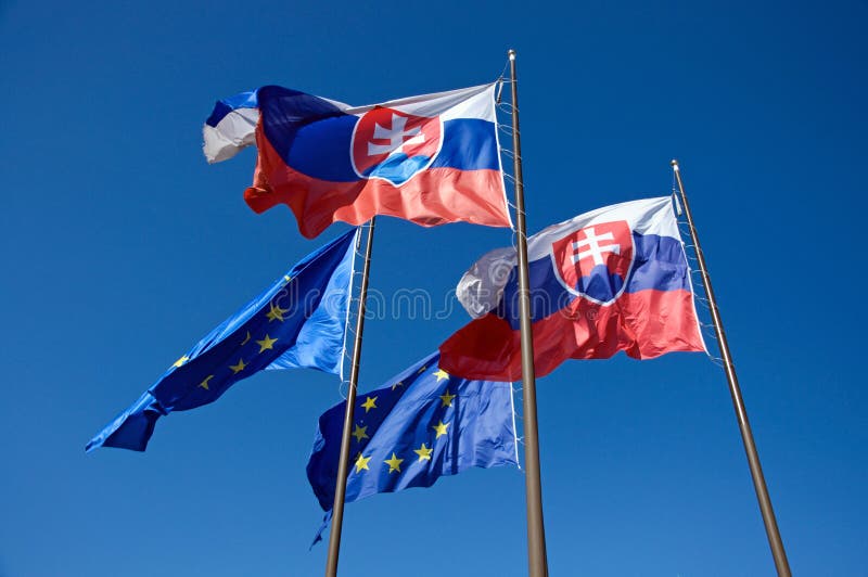 Vlajky Slovenska a Evropské unie