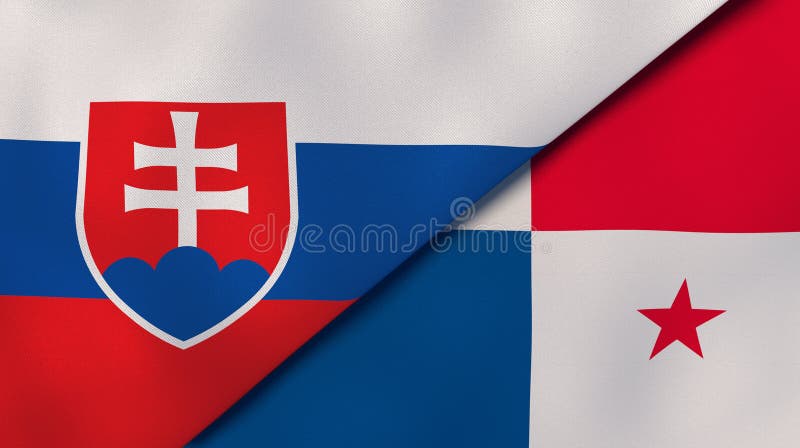 Dos Estados banderas de Eslovaquia a.