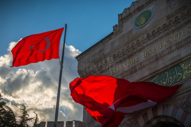 Red Turkish Flag; Smyrna, Turkey Stock Image Image of flags, city 124097405