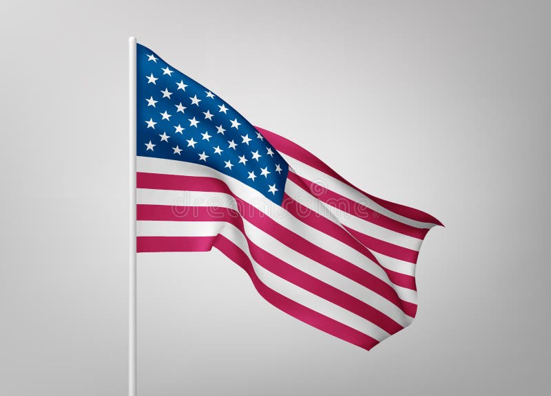 American Flags Poles Stock Illustrations – 75 American Flags Poles ...