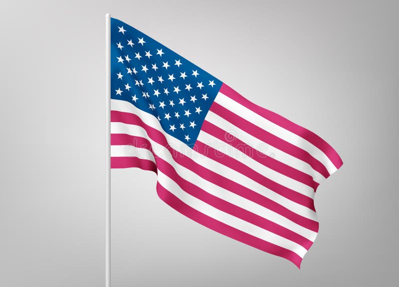 American Flags Poles Stock Illustrations – 75 American Flags Poles ...