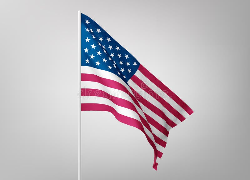 American Flags Poles Stock Illustrations – 75 American Flags Poles ...