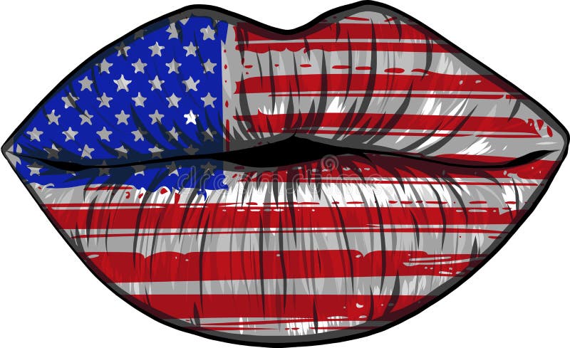 Download Set of lips flags stock vector. Illustration of grunge ...