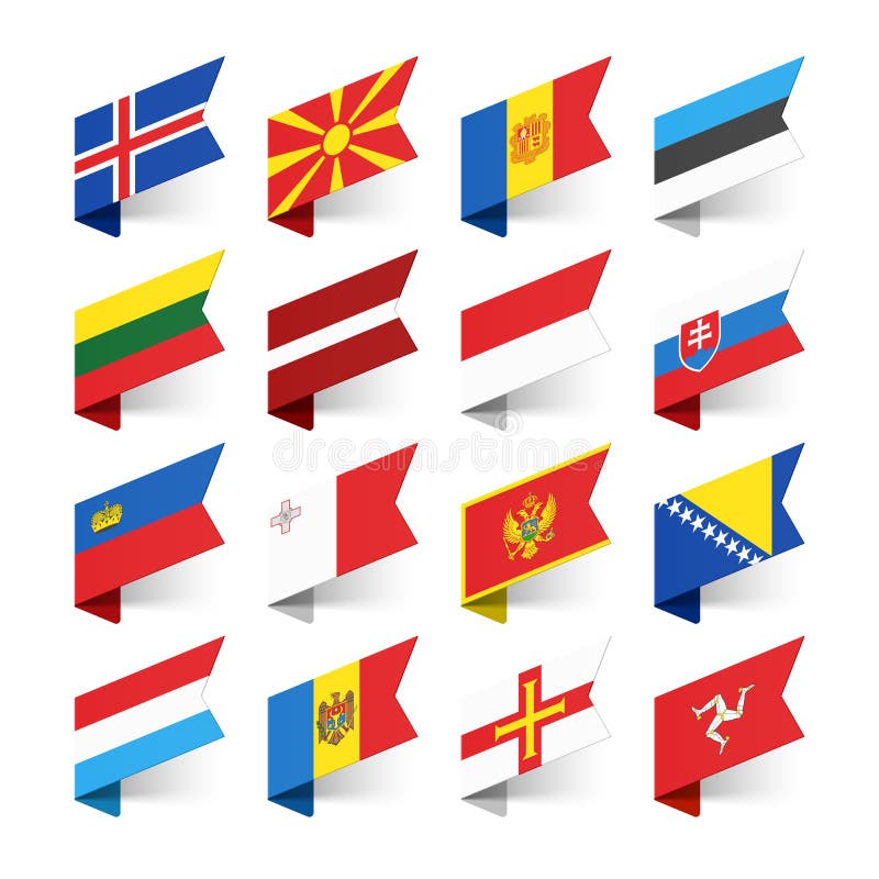 Flags of the World, Europe, set 3. Flag malta vector vectors