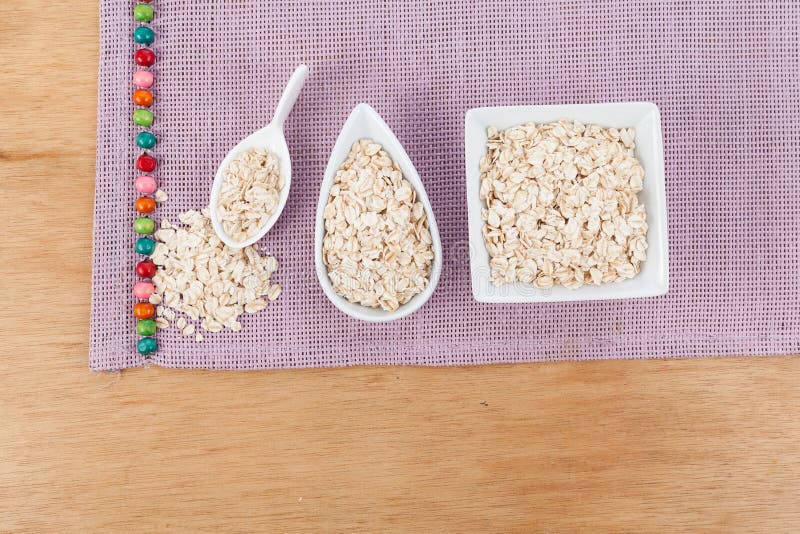 Flaked Oatmeal a Very Healthy Cereal Stock Image Image of muesli