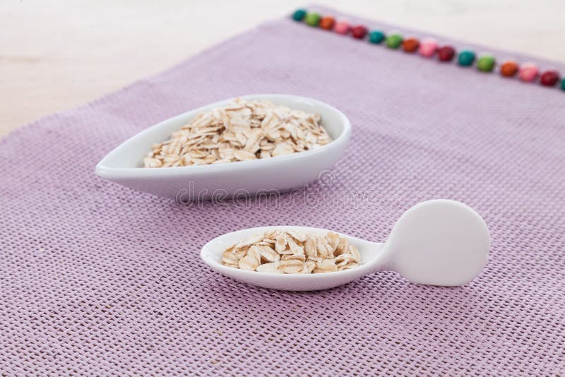Flaked Oatmeal a Very Healthy Cereal Stock Photo Image of seed
