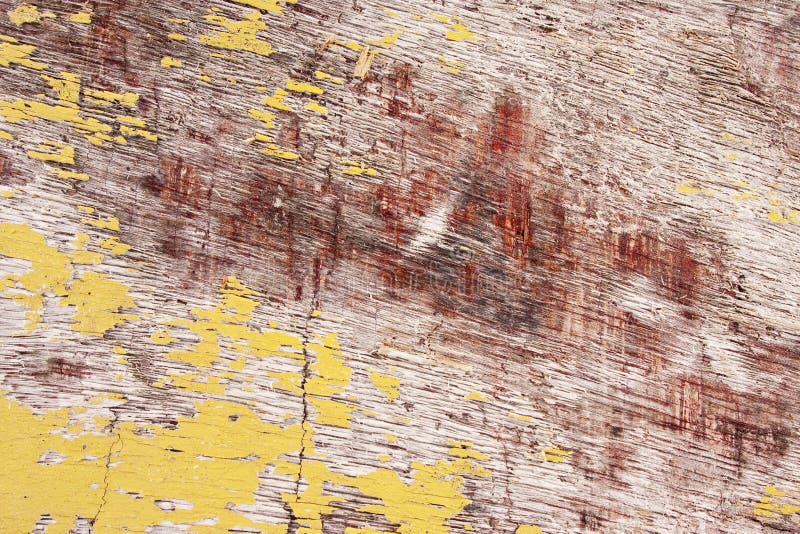 Flaking Yellow Paint on Faded Wood Background Stock Photo Image of