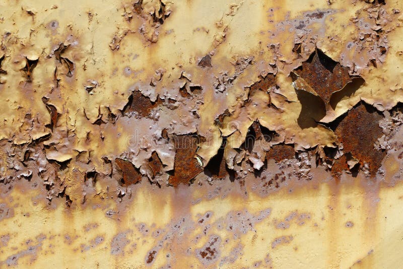 Flaky paint on the old rusty metal stock images Flaky paint on the old rusty metal stock images