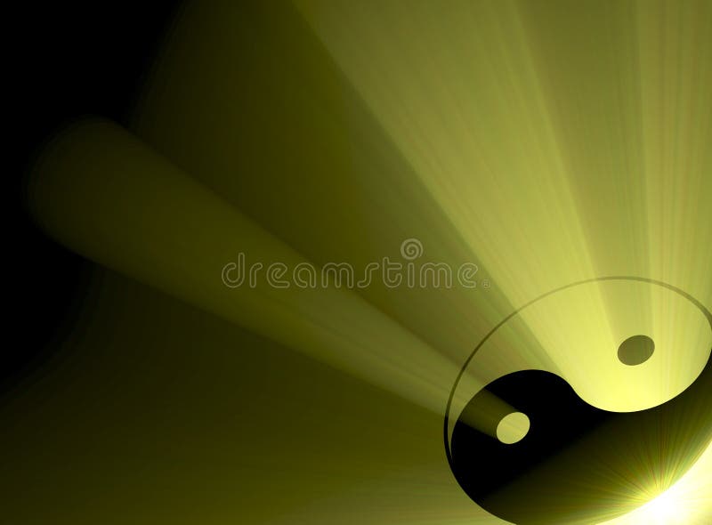 Flama del sol del símbolo de Yin Yang stock de ilustración Flama del sol del símbolo de Yin Yang stock de ilustración