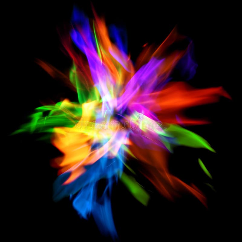 Colorful flames on black background. Colorful flames on black background