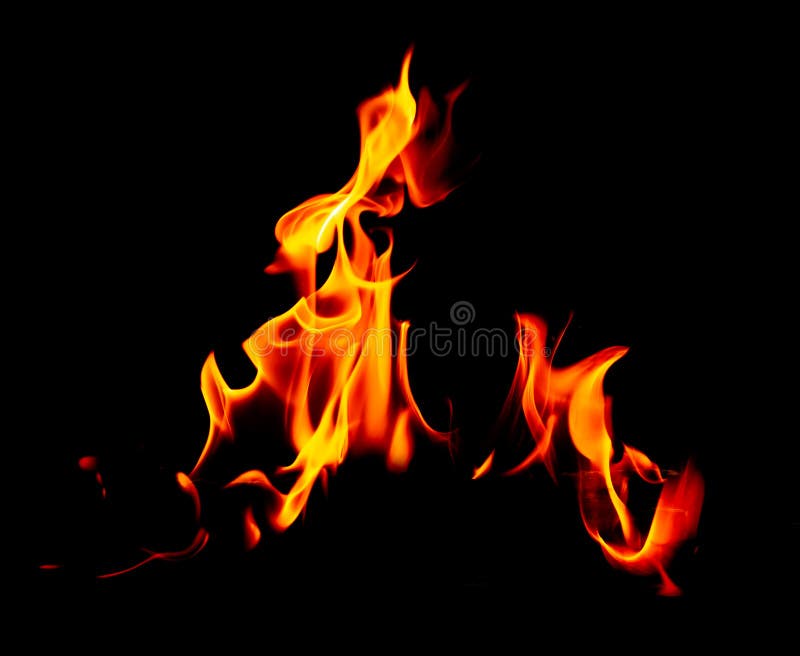 Premium Photo  Fire flames at the black background