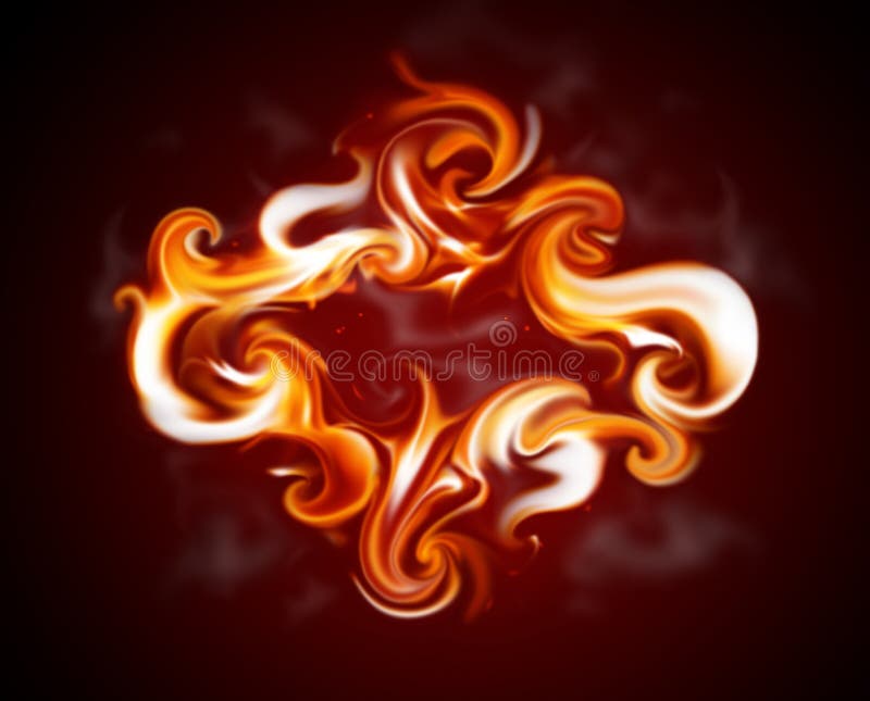 Flame frame vector illustration