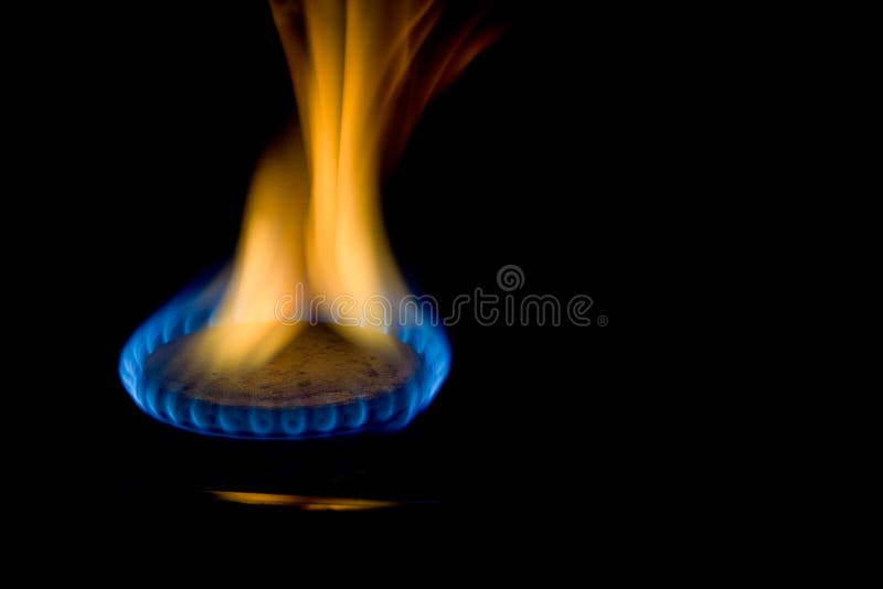 Flame of a Gas Burner on a Black Background Stock Image Image of background, blaze 223993949