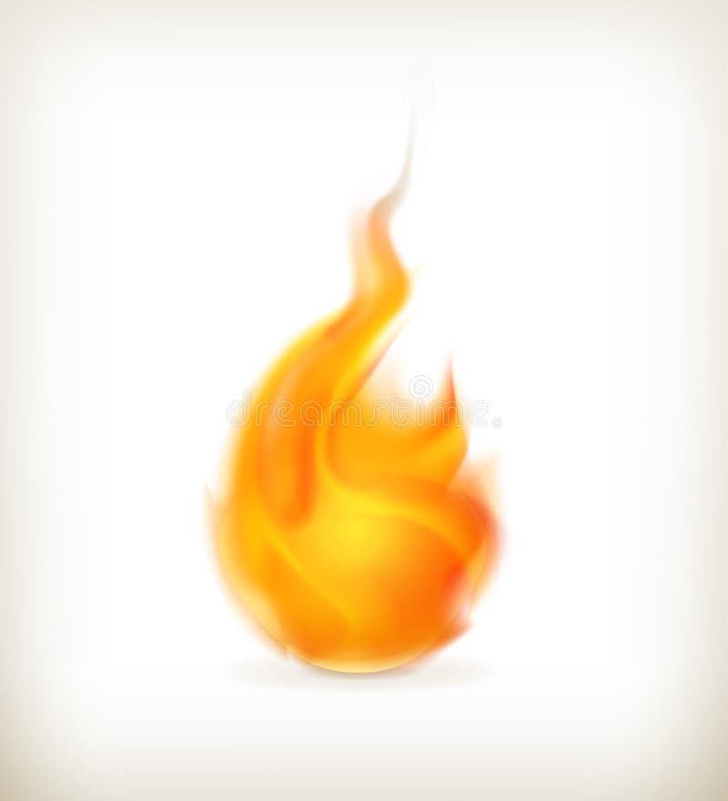 Anime fire illustration.Fire and flames Stock Illustration