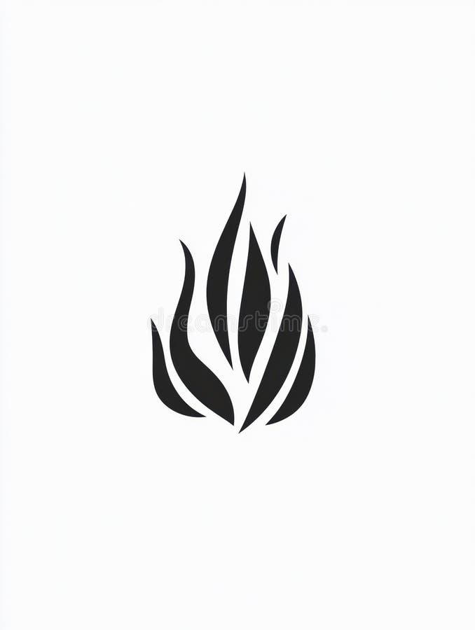 Flame icon representing fire, warmth, and light for design elements or thematic purposes. Generative AI stock images