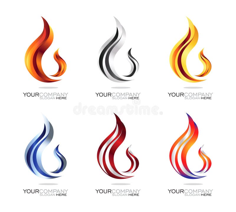 A unique fire flame logo design