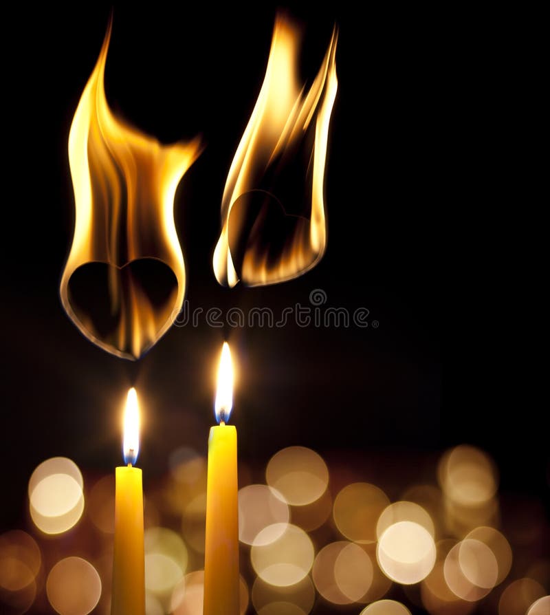 flame of love romantic background