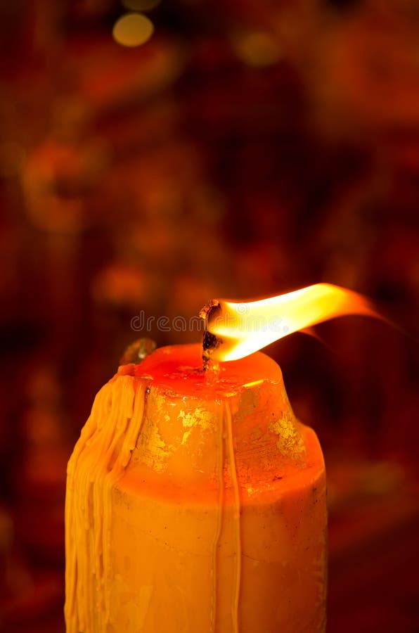 Flame movement in the candle stock photo Flame movement in the candle stock photo