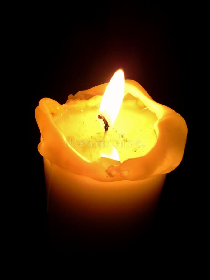 Flame on Orange Candle stock photo. Image of candle, white 95146994