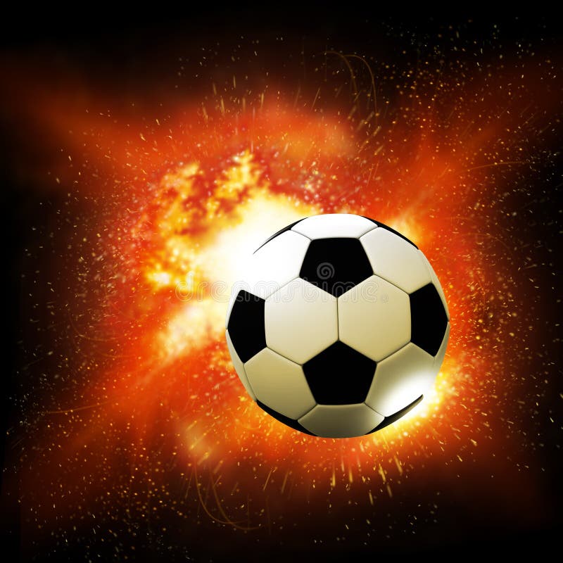 Flame soccer ball