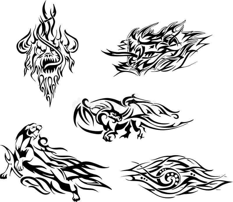 Fire Flame Tattoo Stock Illustration - Download Image Now - Indigenous  Culture, Tattoo, Abstract - iStock