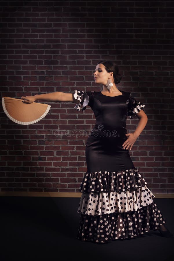 Flamenco dancer with hand fan
