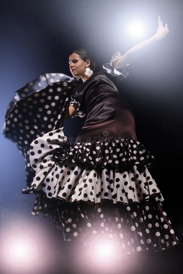 Flamenco dancer in motion