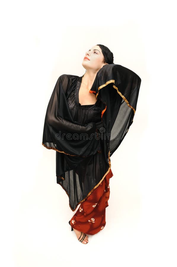 Flamenco dancer woman stock photography