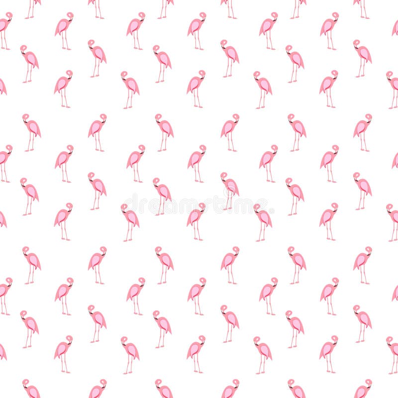 Flamenco rosado colorido aislado en el fondo blanco libre illustration