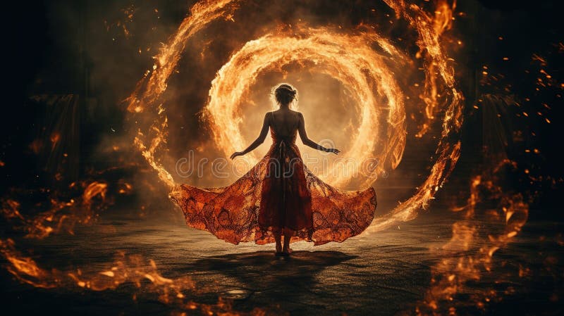 Flames of Destiny. Entering the Portal Stock Illustration ...