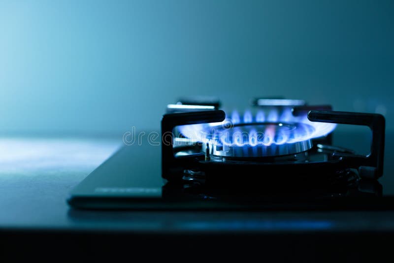 FLames of gas stove stock photo. Image of burner, generation 41856532