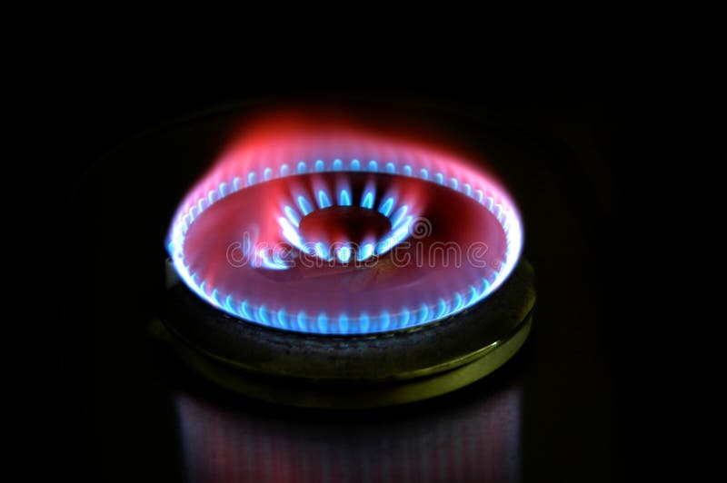 Flames from Stove stock image. Image of natural, round 343563