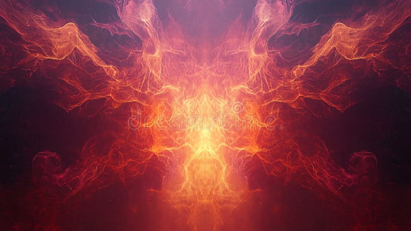 Flaming abstract energy pattern stock illustration