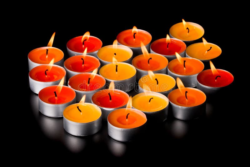 Flaming candles stock photo. Image of decor, decoration 14630644