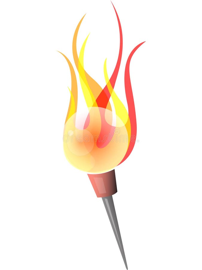 Flaming torch vector illustration