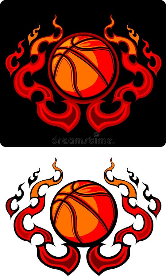 Tribal Basketball Design - Vector Clipart Tribal Design
