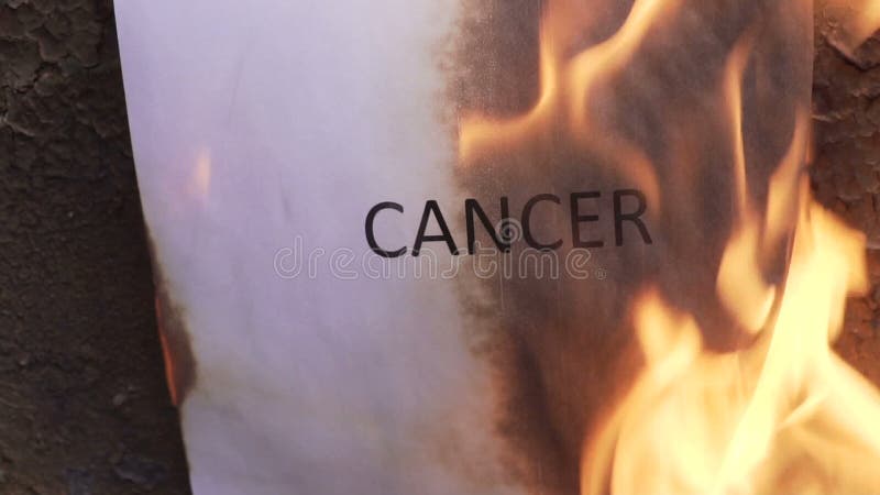 Flaming word cancer