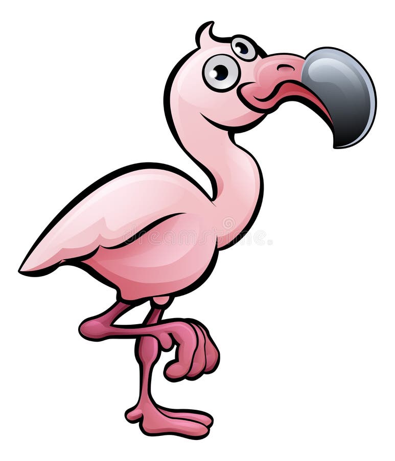 Flaminga safari zwierząt postać z kreskówki ilustracja wektor Flaminga safari zwierząt postać z kreskówki ilustracja wektor