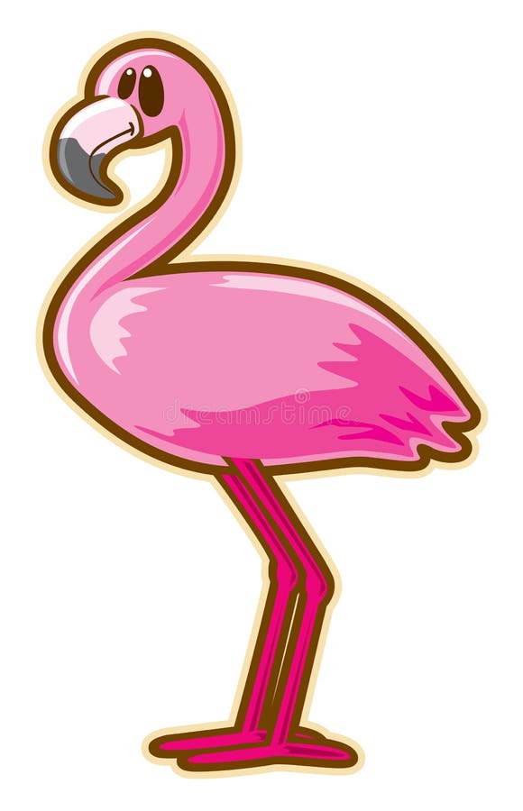Flamingo cor-de-rosa ilustração stock