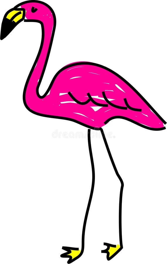 Flamingo cor-de-rosa ilustração royalty free