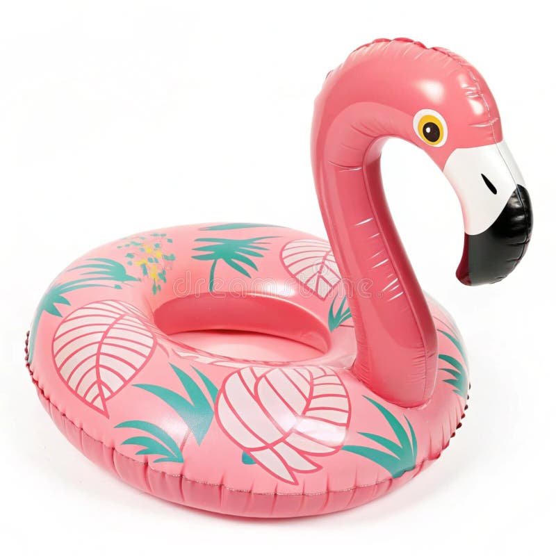 Flamingo simring isolerad på vit bakgrund stock illustrationer