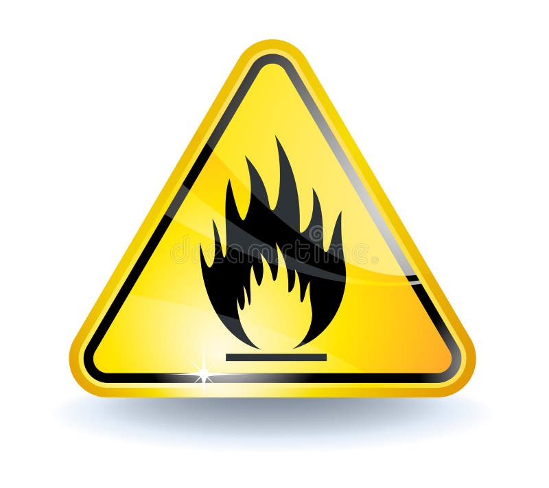 Flammable sign vector illustration
