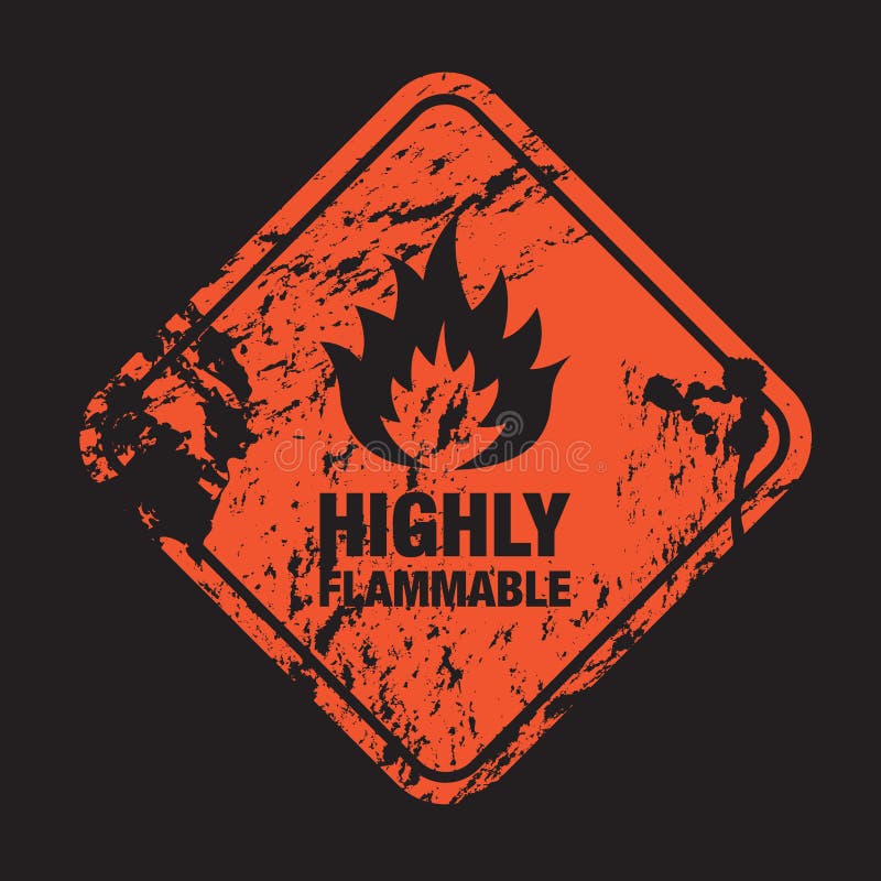 Flammable sign vector illustration