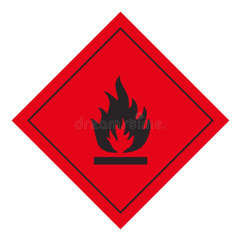 Flammable Sign. GHS label stock illustration