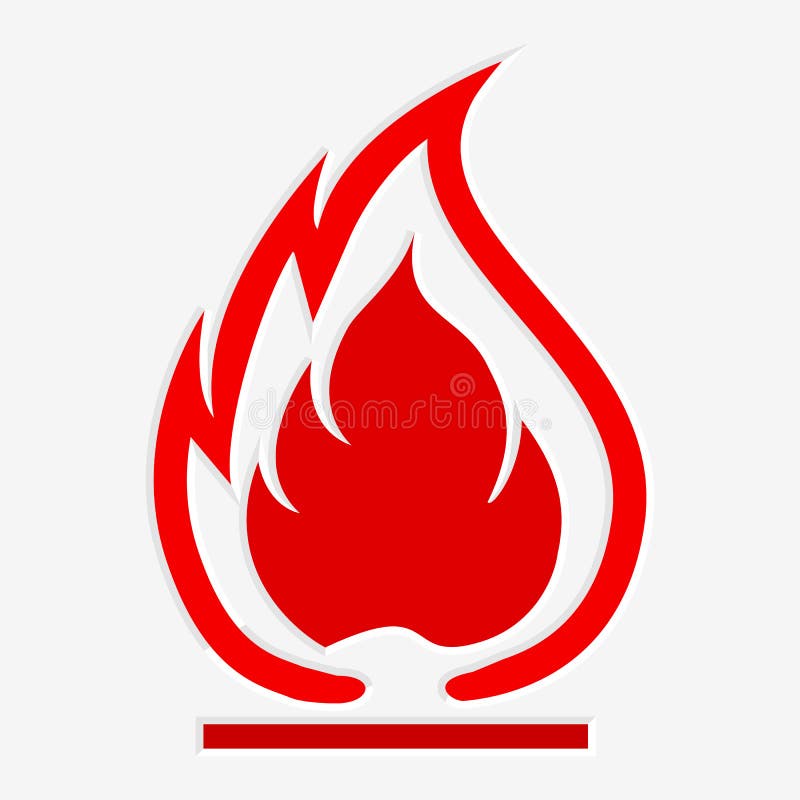 Flammable Symbol. Fire Icon. Packaging Symbol for Delivery of Ca