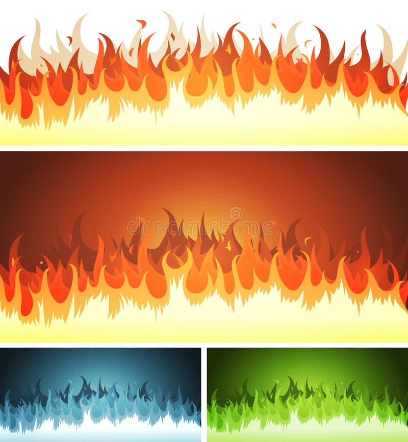 Flamme, brennendes Feuer und Flammen eingestellt vektor abbildung Flamme, brennendes Feuer und Flammen eingestellt vektor abbildung