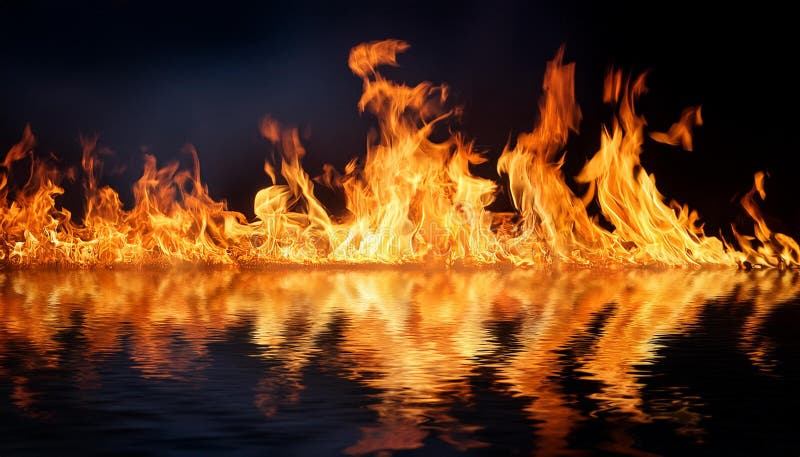Flammen auf dunklem Hintergrund, geeignet als Abdeckung oder Banner