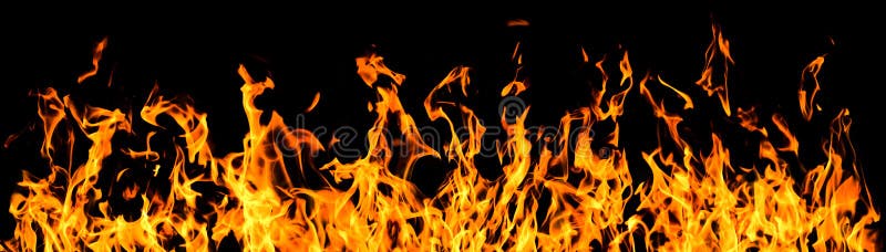 Flammes d'incendie sur le fond noir photographie stock libre de droits Flammes d'incendie sur le fond noir photographie stock libre de droits