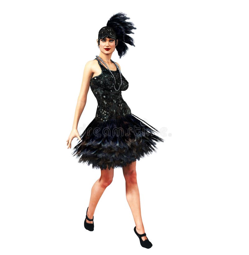 flapper feather dress