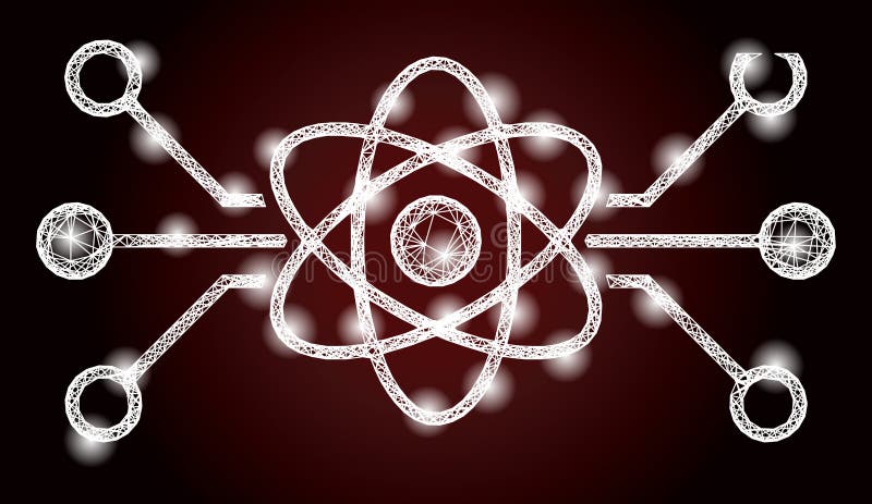 Flare Hatched Mesh Quantum Circuit with Glare Spots royalty free illustration